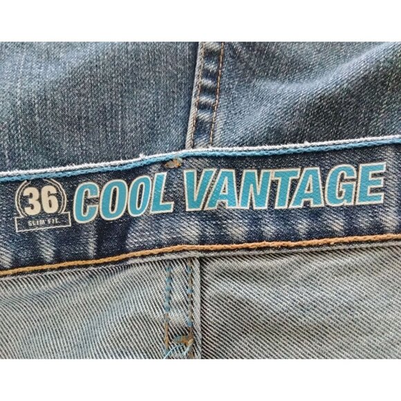 Wrangler Mens Cool Vantage Slim Fit Blue Denim Jeans Size 38x32 - Picture 6 of 7
